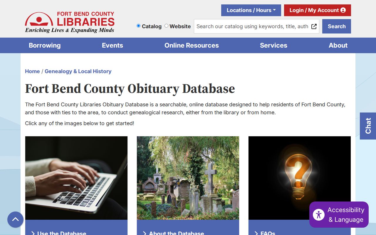 Rosenberg city directory obituary database search