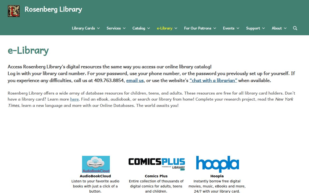 Rosenberg city directory digital collection access comparison