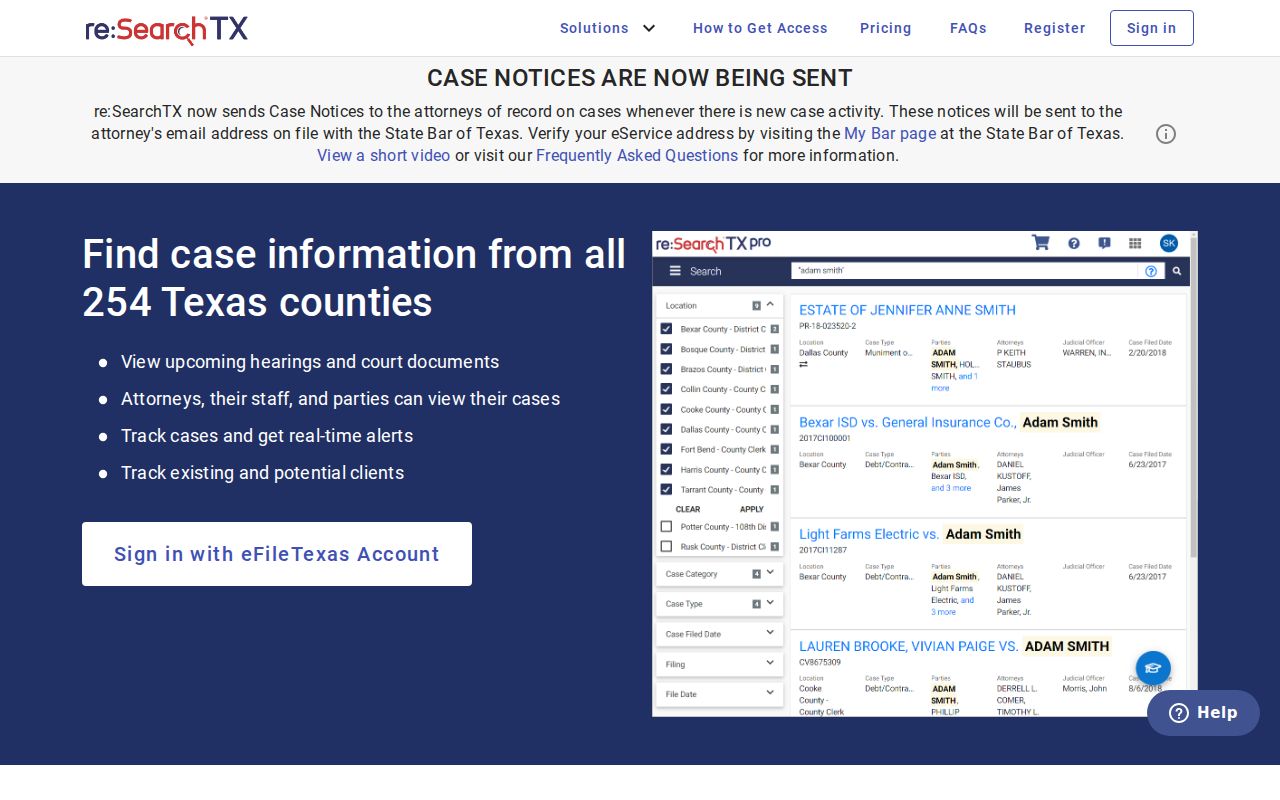 Rosenberg resident lookup Texas re:SearchTX court search